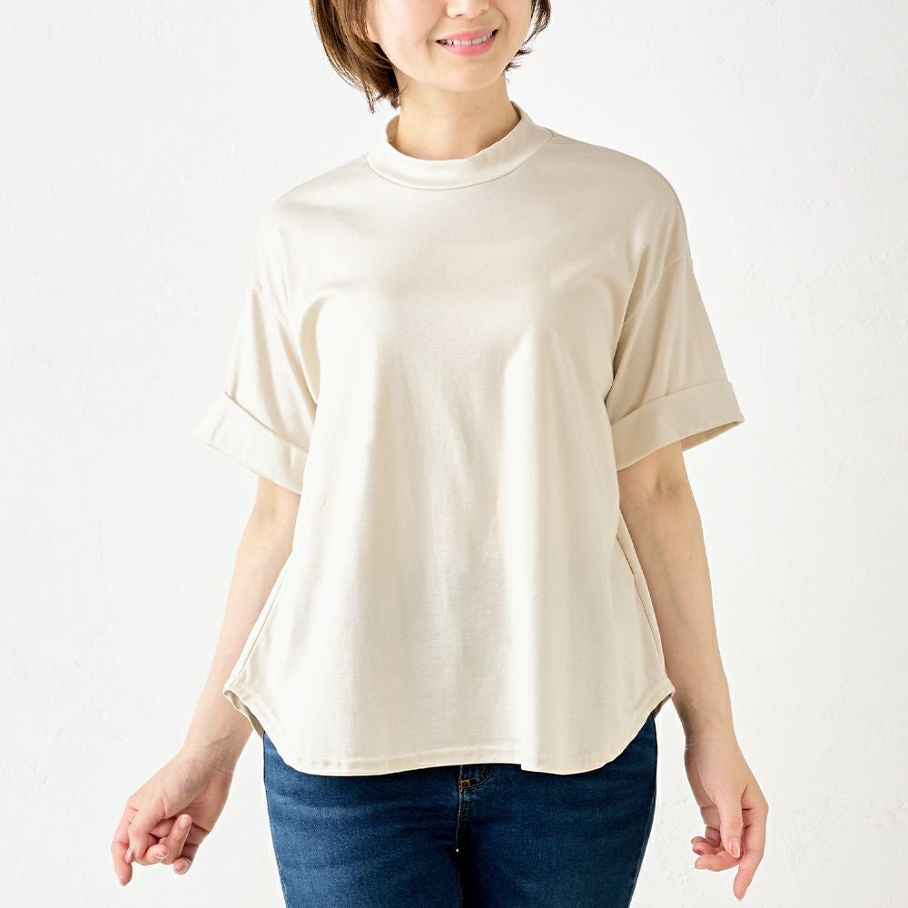 汗ジミ防止モックネックTシャツ span公式オンラインショップ