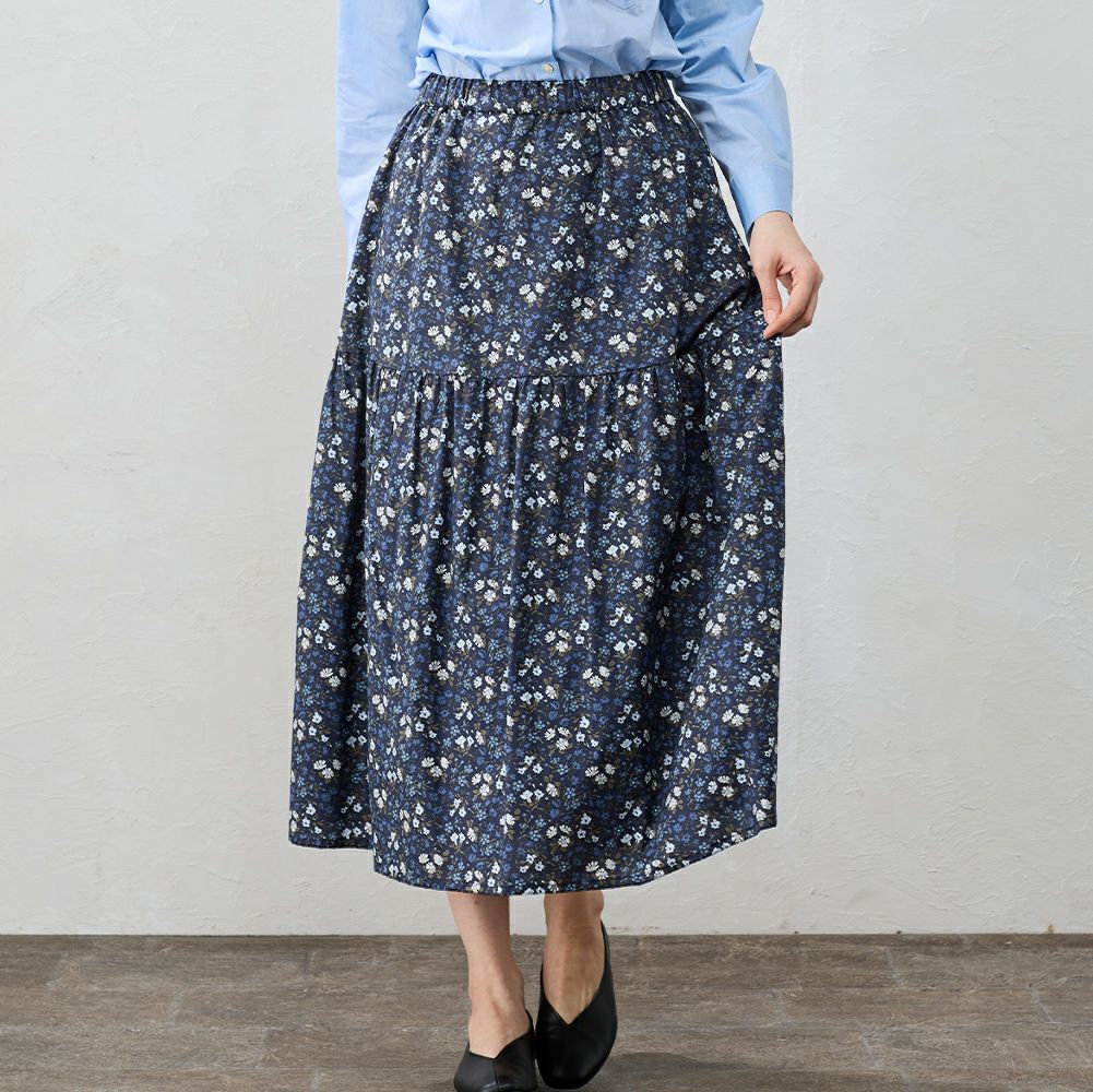 リバティプリント ロングスカート span公式オンラインショップ