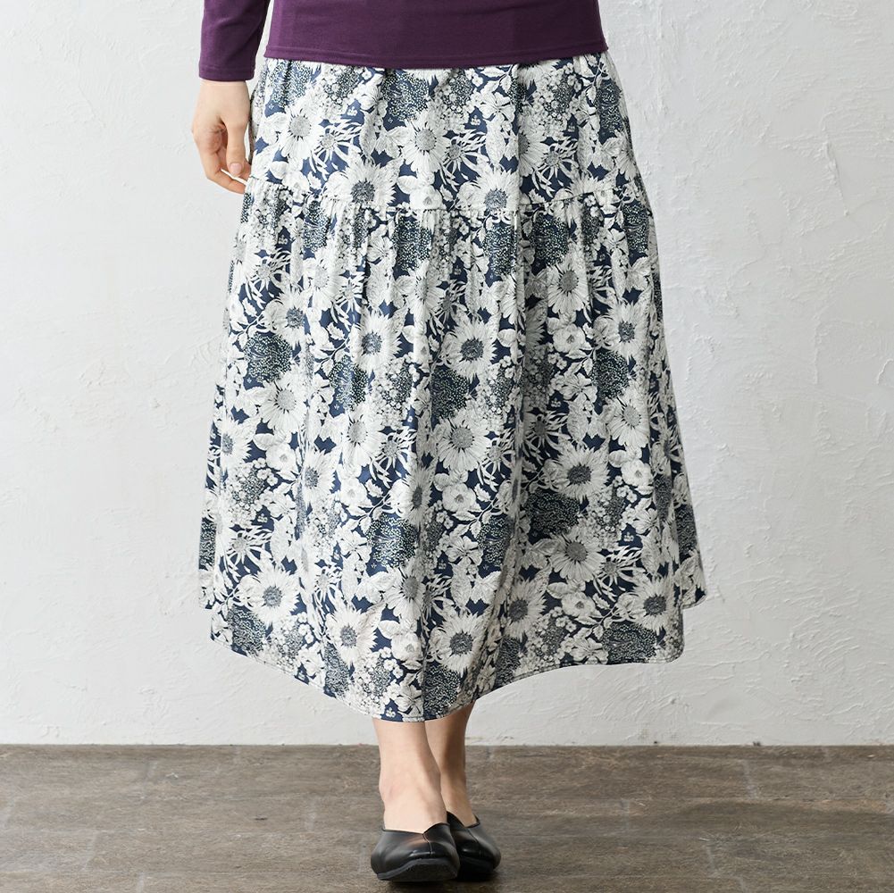 リバティプリント ロングスカート span公式オンラインショップ