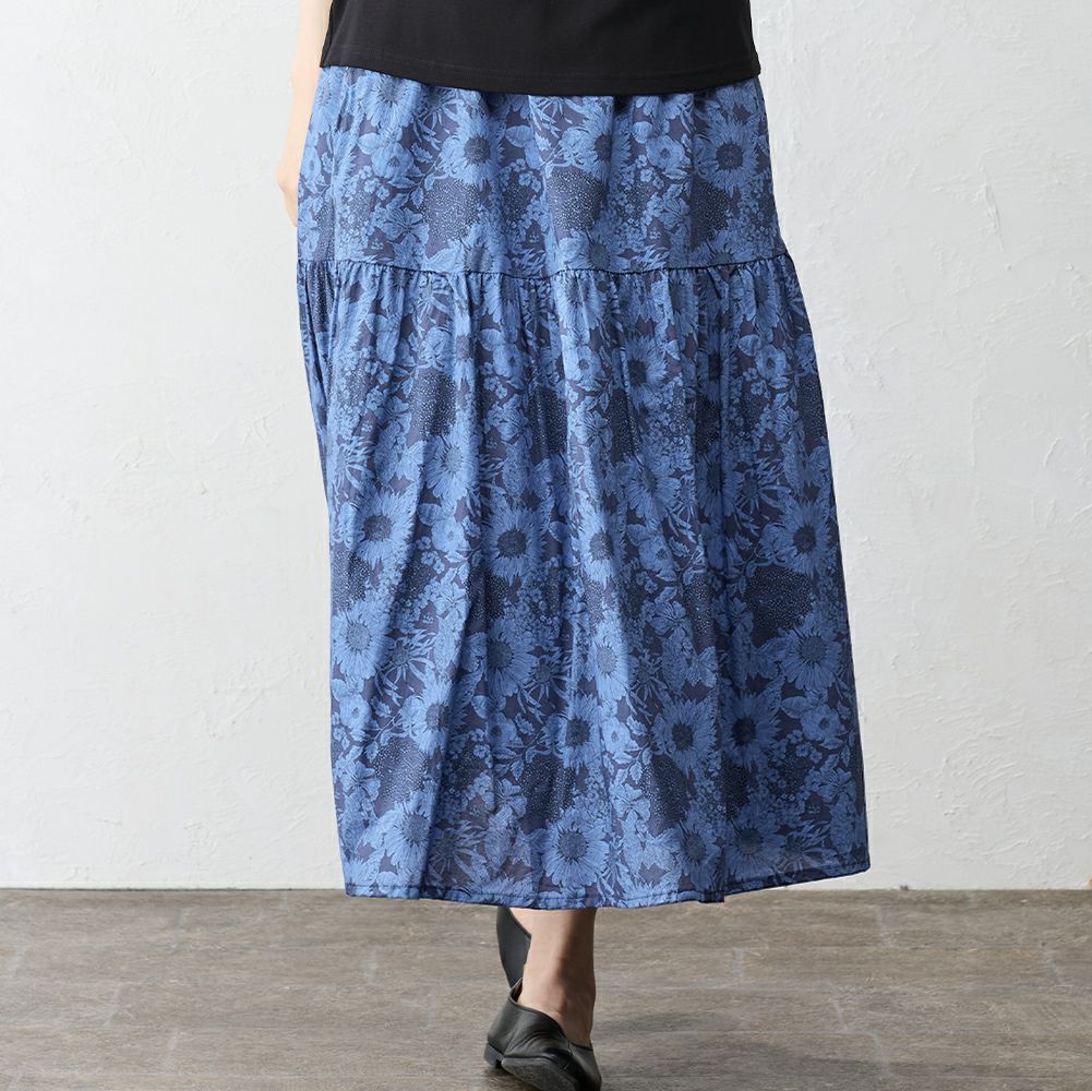 リバティプリント ロングスカート span公式オンラインショップ