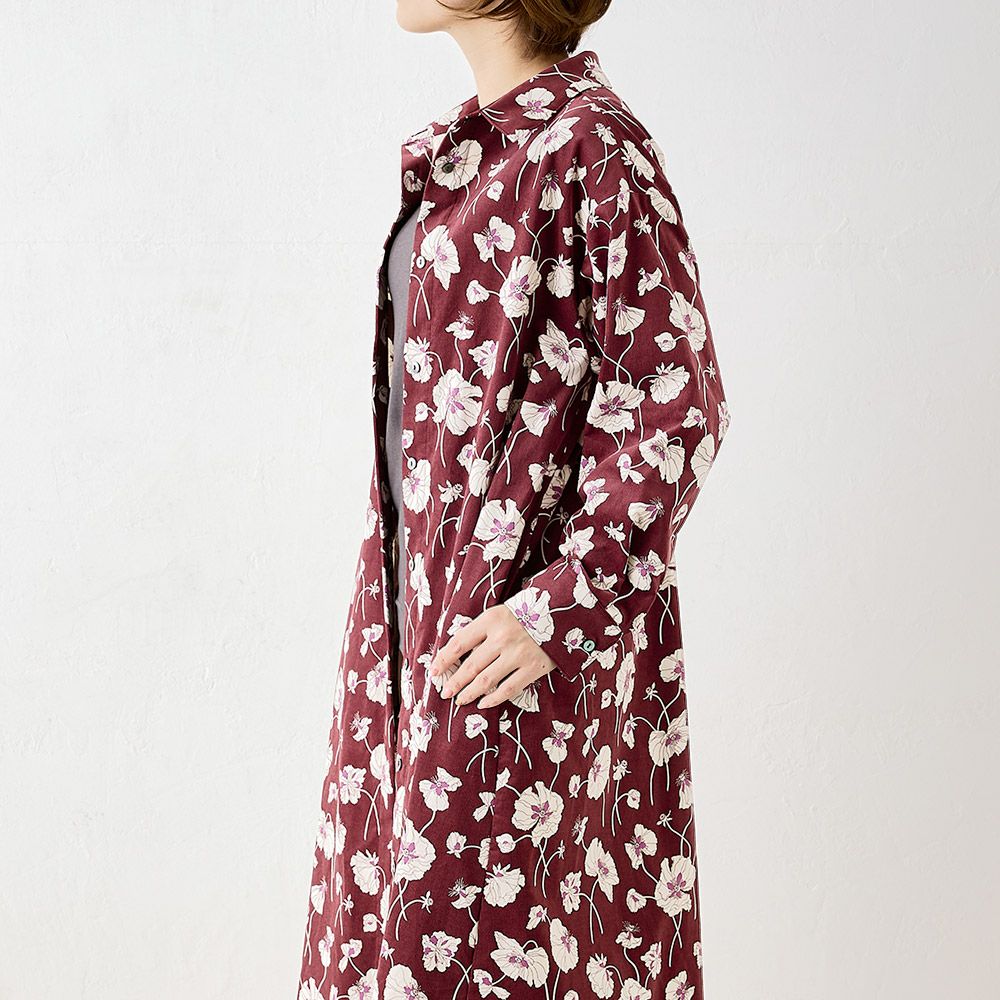 リバティプリント コーデュロイ シャツワンピース span公式オンライン