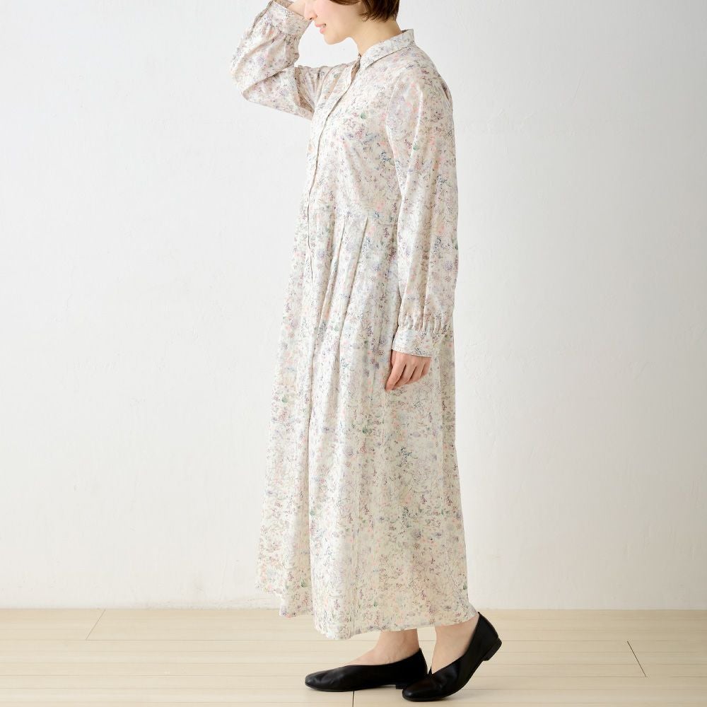 リバティプリント タナローン シャツワンピース span公式オンライン