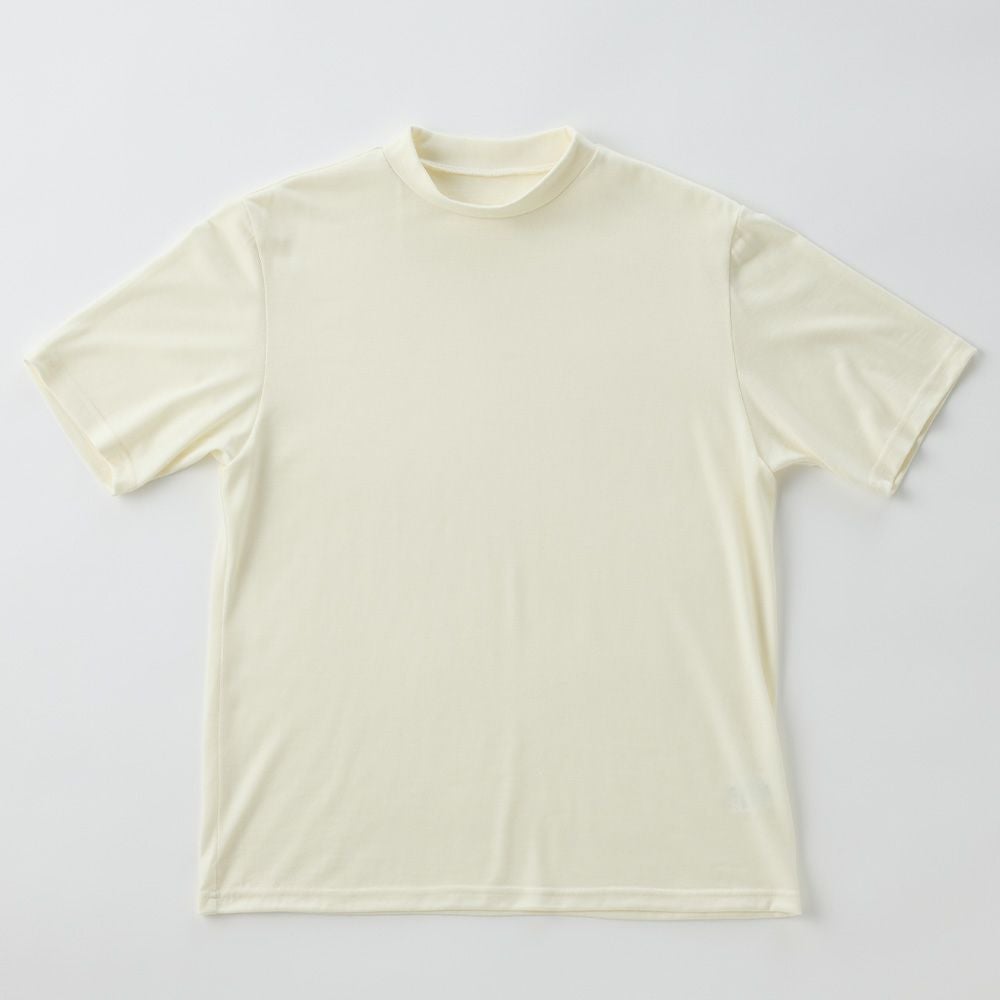 Super140's】メンズ メリノウールモックネック半袖Tシャツ span公式