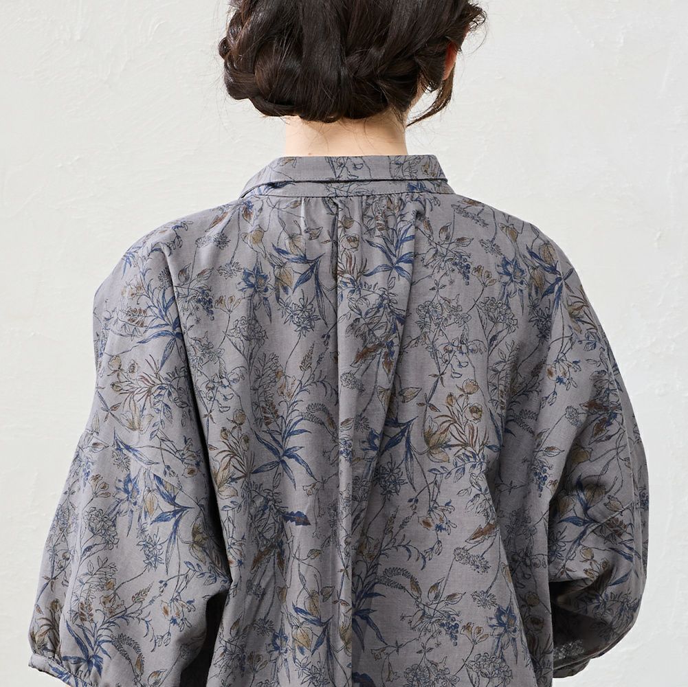日本製】綿麻 花柄ブラウス span公式オンラインショップ