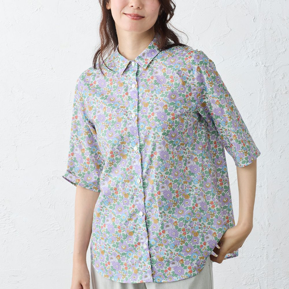 LIBERTY リバティ七分袖ブラウス span公式オンラインショップ
