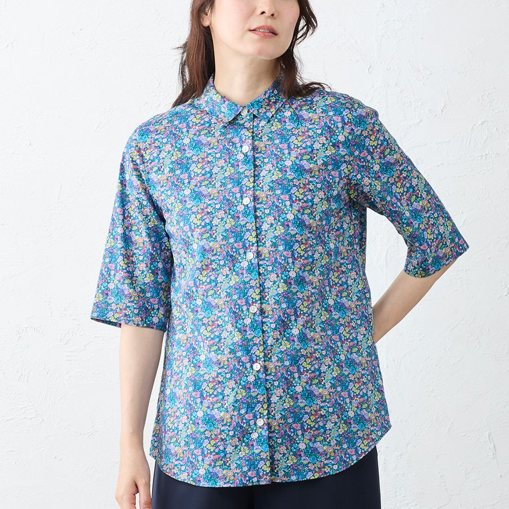 LIBERTY リバティ七分袖ブラウス span公式オンラインショップ