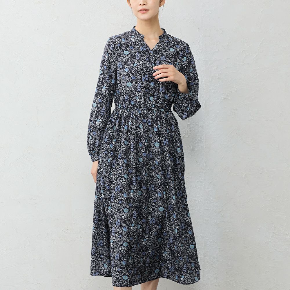 リバティプリント ヴィーナスデシン 花柄ワンピース span公式