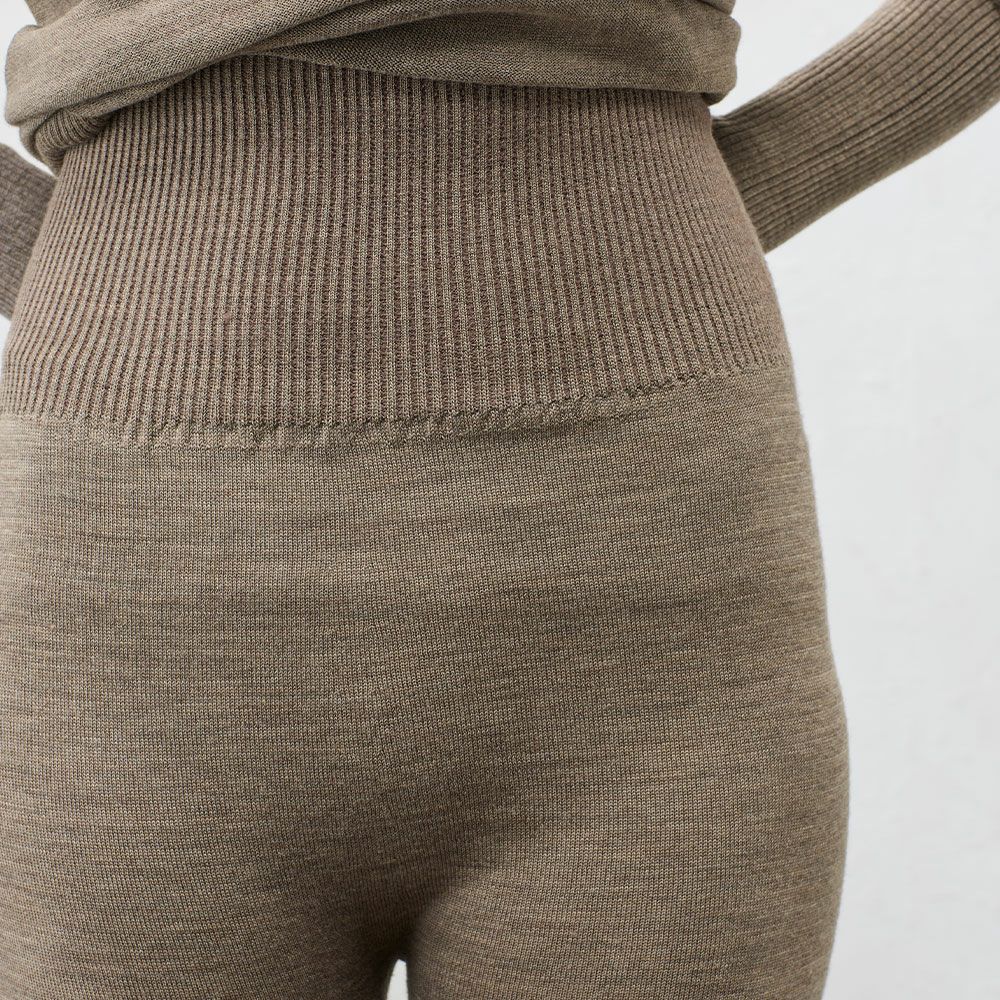 メリノウール ホールガーメントニットレギンス メリノウール ホール