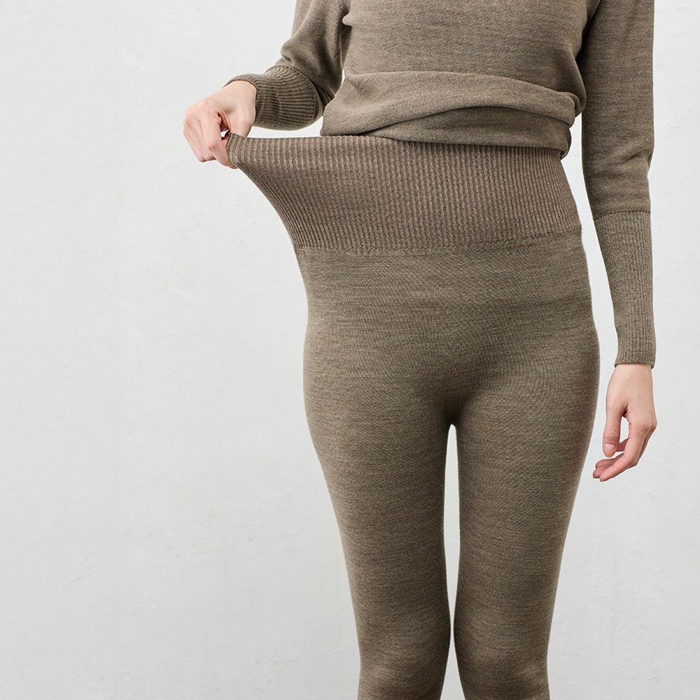 メリノウール ホールガーメントニットレギンス メリノウール ホール